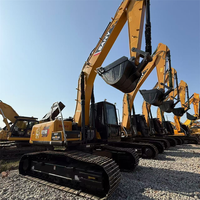 Excavatrice sur chenilles Sany SY215C d'occasion, moteur d'origine, 21 tonnes, hydraulique stable, sans fuite d'huile, pour travaux municipaux