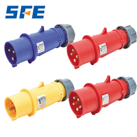 Boîtier de distribution industriel étanche SFE 3 broches, connecteur d'alimentation CEE aviation mâle/femelle, broches en cuivre 16A, prise d'alimentation