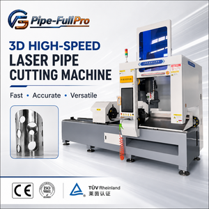 Machine de découpe laser CNC à fibre optique pour tubes d'échafaudage de construction, pour tubes en acier galvanisé à haute capacité de production - Product Image 1