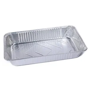 Wegwerp voedsel verpakking aluminiumfolie platen grote lasagne pan full size diepe stoom container