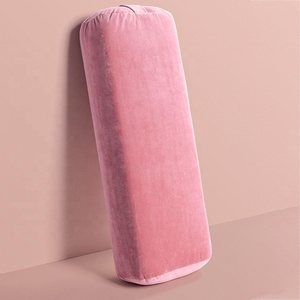 Custom Quilted Memory Foam Support <strong>Cushions</strong> Yoga Pillow <strong>Bolster</strong> Skin-Friendly Velvet Washable <strong>Cover</strong> Carry Handle 66x26x15cm - Product Image 5