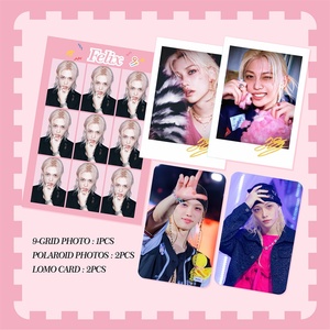 Cartes postales photo 9 grilles de haute qualité, style INS, impression recto-verso, cartes LOMO, cadeau pour les fans d'idoles coréennes FELIX BANGCHAN <span class=keywords><strong>MOMO</strong></span> NAYEON JK <span class=keywords><strong>SANA</strong></span> - Product Image 4