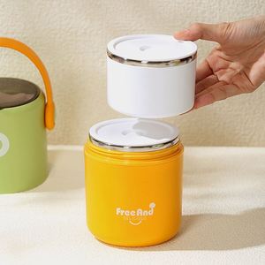 580ml 820ml 304 Stainless Steel <b>Double</b> <b>Wall</b> Insulated Leakproof Bento <b>Box</b> Portable Food Container for Student Office - Product Image 3