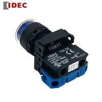 Bouton IDEC YW1L-AF2E10Q4S à verrouillage automatique avec protection lumineuse, bouton de 22 mm, contacts simples et doubles