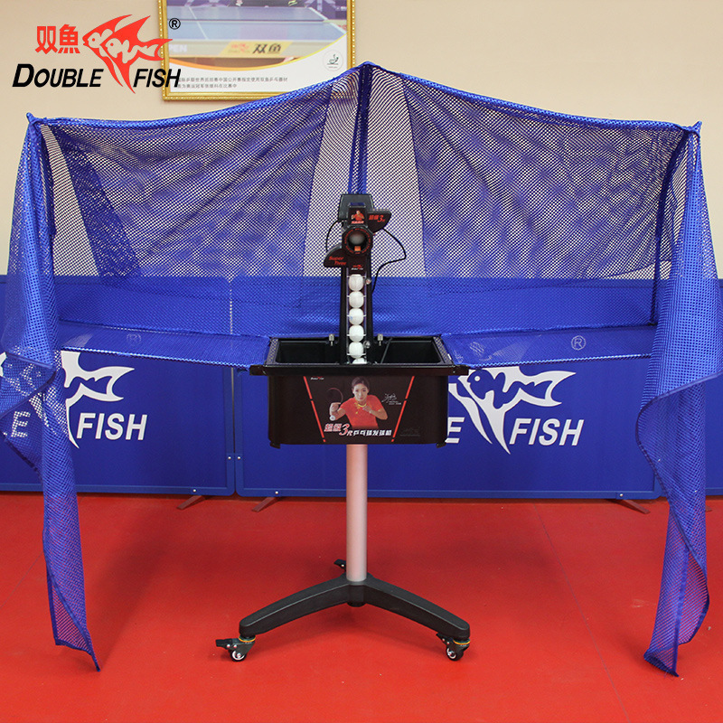 Double Fish Table Tennis Serving Machine 3rd Generation Automatic Floor Standing Professional Training Equipment