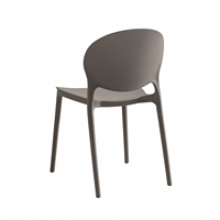 Chaise de salle à manger moderne minimaliste en PP monobloc durable, empilable, pour l'extérieur, la maison, le bureau, les entreprises, garantie 5 ans