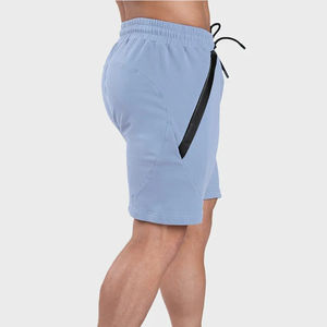 Shorts décontractés personnalisés pour hommes, couleur unie, 100% coton, taille élastique, nouveaux shorts de sport pour hommes - Product Image 3