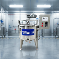 Cuve à fromage en acier inoxydable QDMECH 100L, réservoir de traitement automatique du fromage pour petite entreprise laitière