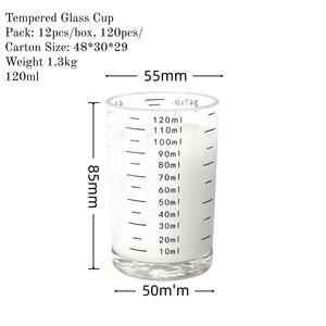 Espresso Shot Glass <span class=keywords><strong>4</strong></span> <span class=keywords><strong>ounce</strong></span>/120ml chất lỏng nặng cao Espresso Glass Red Line Espresso Shot Kính Đo <span class=keywords><strong>cup</strong></span> đo <span class=keywords><strong>cup</strong></span> - Product Image 3