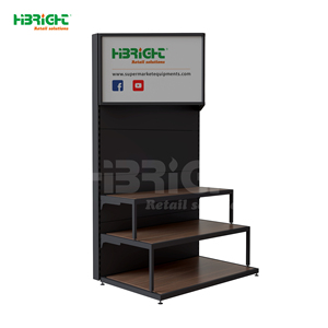 Estantería Esquinera de Acero y Madera Highbright para Exhibición en Tiendas, Accesorio para Supermercados y Tiendas de Comestibles - Product Image 4