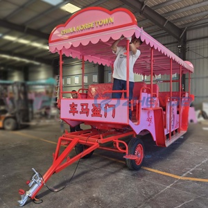<b>Double</b>-row Luxury Modern All-metal Welded Sightseeing Carriage Wedding Party Event Customized Color ZHENDA Brand - Product Image 4