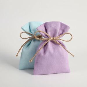 Pochette en coton avec cordon de serrage 15x20cm, sac de rangement en toile, emballage cadeau pour bijoux, boucles d'oreilles, colliers, câbles de charge, organisateur - Product Image 6