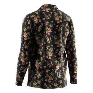 Short de plage en lin à motif floral Odm Sublimation Button, ensemble de sport, t-shirt d'été pour hommes - Product Image 4