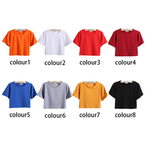 T-shirt court ample pour femme, personnalisable avec logo, en coton doux, pour filles - Grande Vente - Product Image 3