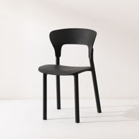 Chaise de salle à manger en plastique d'extérieur, sans accoudoirs, incassable, moulée, blanche, prix d'usine en gros