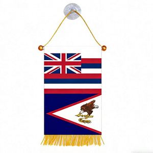 Drapeau de voiture miniature australien à franges de 8*12 pouces, imprimé numériquement, à suspendre à la fenêtre, motif personnalisable, drapeau interchangeable - Product Image 1