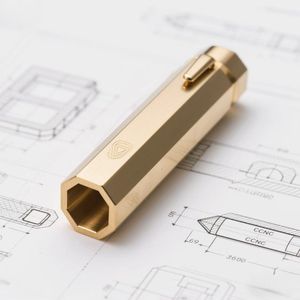 Servizi di lavorazione CNC rullo fatto a mano rame ottone penna esagonale ottone penna su misura produzione dal tuo disegno - Product Image 2