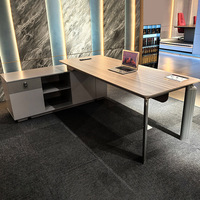Bureau de direction en MDF de luxe léger, design ergonomique, combinaison libre, table moderne pour patron, idéal pour les bureaux commerciaux