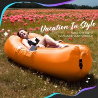 Chaise longue gonflable pliable inclinable personnalisée, chaise de plage, canapé-lit, hamac pour le camping en plein air et l'utilisation en chambre