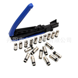 Mr Drill <b>Wire</b> <b>Stripper</b> Crimping Pliers F Head Set Industrial Grade Stainless Steel Nickel Plated For RG59 6 Coaxial Cable - Product Image 4