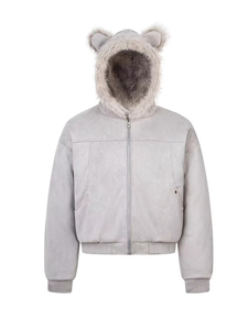 Manteau à capuche en daim style chinois automne/<span class=keywords><strong>hiver</strong></span> pour <span class=keywords><strong>femme</strong></span>, épais, coupe-vent, chaud, avec oreilles de chat, <span class=keywords><strong>veste</strong></span> rembourrée à l'<span class=keywords><strong>aigle</strong></span> doré - Product Image 1