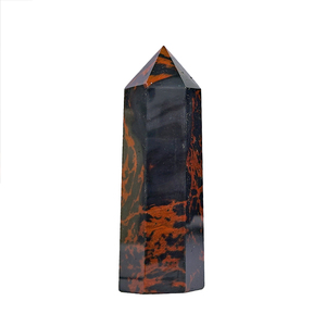 <span class=keywords><strong>Colonne</strong></span> décorative de tour de cristal d'obsidienne d'<span class=keywords><strong>acajou</strong></span> pour l'ornement de Feng Shui et de maison - Product Image 6