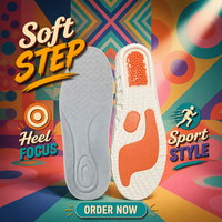 Semelles intérieures amortissantes en PU pour chaussures de sport - Élastiques, absorbant les chocs, anti-transpiration, respirantes et confortables