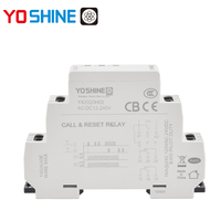 Relais miniature Yoshine scellé AC/DC 12V-24V-110V-220V 10A/16A SPDT sur rail DIN, certifié CB/CE, contact en cuivre, CALL/RESET