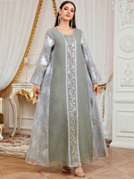 Nouvelle robe élégante musulmane de Dubaï, robes élégantes pour femmes, patchwork brillant, caftan de Dubaï, femme