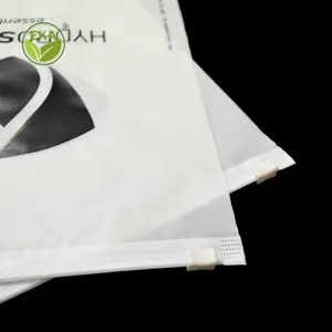 Saco de fecho biodegradável eco-amigável, saco de fechadura com zíper para roupas de banho, camiseta de plástico com zíper, saco de zíper para roupas