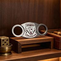 Coupe-cigares manuel à double tranchant, couteau à cigares personnalisé avec logo