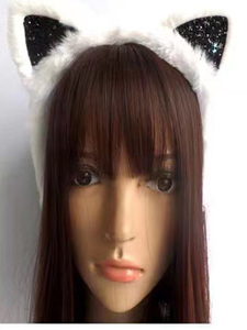 Set Cosplay di gatti di Halloween Costume da cartone animato per <span class=keywords><strong>bambini</strong></span> carino animale bianco gatto Cosplay orecchie in poliestere per entrambi i sessi - Product Image 2
