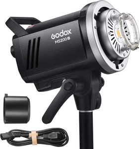 Flash de studio photo <span class=keywords><strong>Godox</strong></span> MS200V <span class=keywords><strong>200W</strong></span> 2.4G avec récepteur sans fil intégré, monture Bowens, léger et en métal - Product Image 2