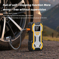 Démarreur de voiture portable 4 en 1, compresseur d'air 150 PSI, démarreur de voiture, pompe à air, booster de batterie, gonfleur de pneus