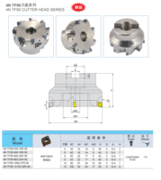 4N TF90 °   Série de têtes de coupe : Fraise à face indexable pour plaquettes 4NKT0603, disque de fraisage à émbout carré à 90 degrés