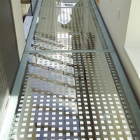 Dalles de sol en verre trempé stratifié transparent de 19 mm pour extérieur, tapis de danse 3D, pour escaliers, usage industriel