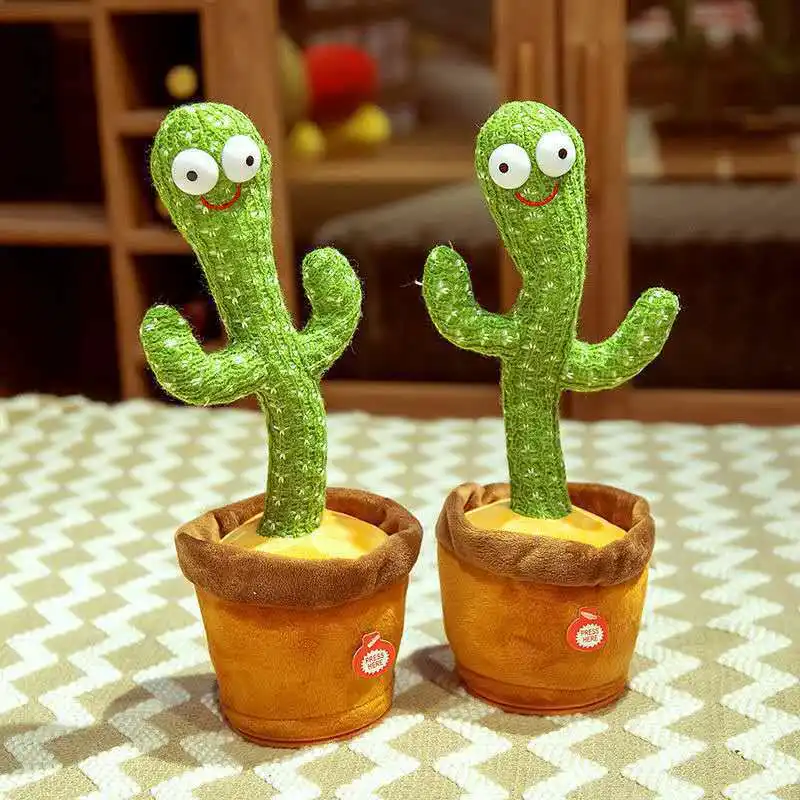 KSW vendita calda TK bambini che cantano parlante ripetitore vaso di fiori dicono la registrazione di Cactus danza elettronica simpatico altoparlante divertente