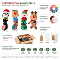 Choix du vendeur en ligne : Jouet en peluche pour chien de Noël avec couineur pour fournitures festives pour animaux de compagnie et jeux à la maison