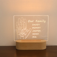 Acrylique effaçable écrire babillard calendrier bureau ornements décoration Transparent lumineux Led veilleuses