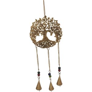 PARIJAT Artesanía Metal Hierro Árbol Vida Campanas de viento para el hogar Balcón Terraza Jardín Sala de estar Campanas colgantes Sonido decorativo - Product Image 4