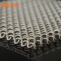 Rideau en maille métallique décoratif résistant à la corrosion, directement de l'usine, en aluminium, pour hôtel/restaurant/bureau, séparateur de pièce