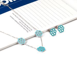 Conjunto de Joyería de Acero Inoxidable 2021, Collar con Colgante y Aretes para Mujer, Ideal para Regalo - Product Image 6