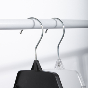 Draagbare transparante kledinghanger van PS-<span class=keywords><strong>plastic</strong></span>, wegwerpbaar, met inkepingen, 484 stuks, voor T-shirts, kleding, hotel, stomerij - Product Image 4