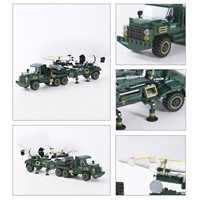 Wange 4512 Véhicule de transport de missiles anti-aériens de la Seconde Guerre mondiale, modèle MOC en briques, ensemble de blocs de construction éducatifs pour enfants, jouet en plastique