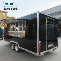 ONLYWE 5 m traiteur concession alimentaire remorque remolque carré mobile crème glacée hotdog burger crêpe camions de nourriture à vendre en allemagne