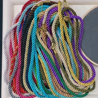 Collier en corde de nylon coloré réglable tendance CH-HDN2088, chaîne en corde de nylon tressée colorée, bijoux de collier DIY en gros