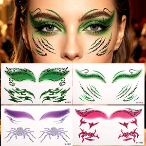 Pegatinas temporales de tatuaje facial de leopardo, impresión digital, película para mascotas, talla única, para maquillaje de fiesta, impermeables, de larga duración, 1-3 semanas - Product Image 5