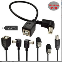 Produsen profesional baru kelas atas daftar miring usb b perempuan printer pemindai data kabel ekstensi