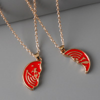 Nouveautés Métal Kamen Rider Collier Collier Cassé Oeil D'aigle Logo Couple Pendentif Collier pour Couples Amoureux