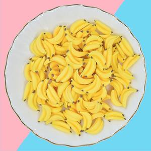 Cabochons en résine artisanaux, style tendance, mignons, motifs fruits variés (banane), pour la création de bonbons et de confiseries - Product Image 6